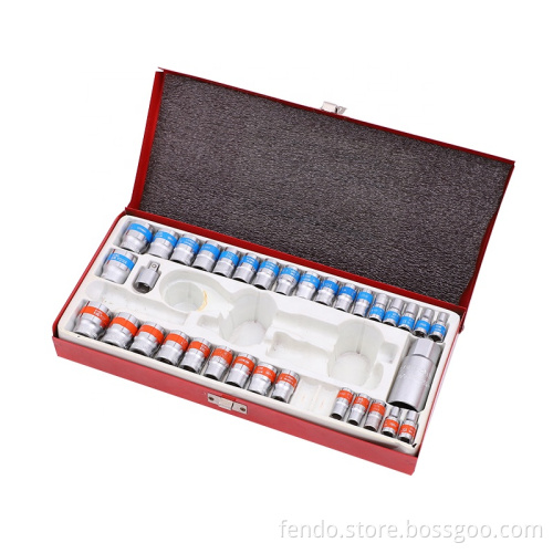 40pcs Master Hex Hardware Machinery Ratchet Socket Tool Set